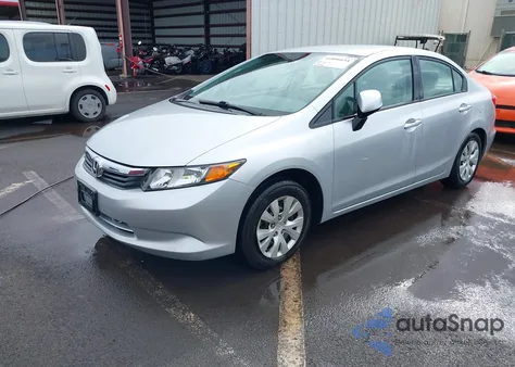 2012 Honda Civic Lx z USA, uszkodzony, nr VIN 2HGFB2F58CH611463